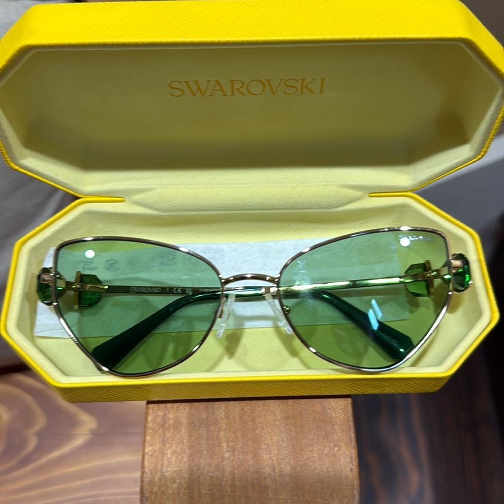 Swarovski green crystal sunglasses